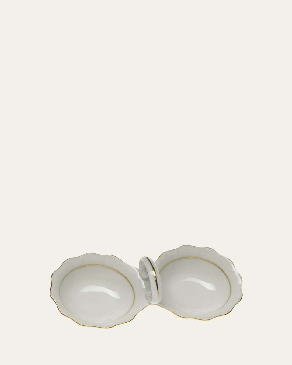 Golden Edge Twin Salt Dish